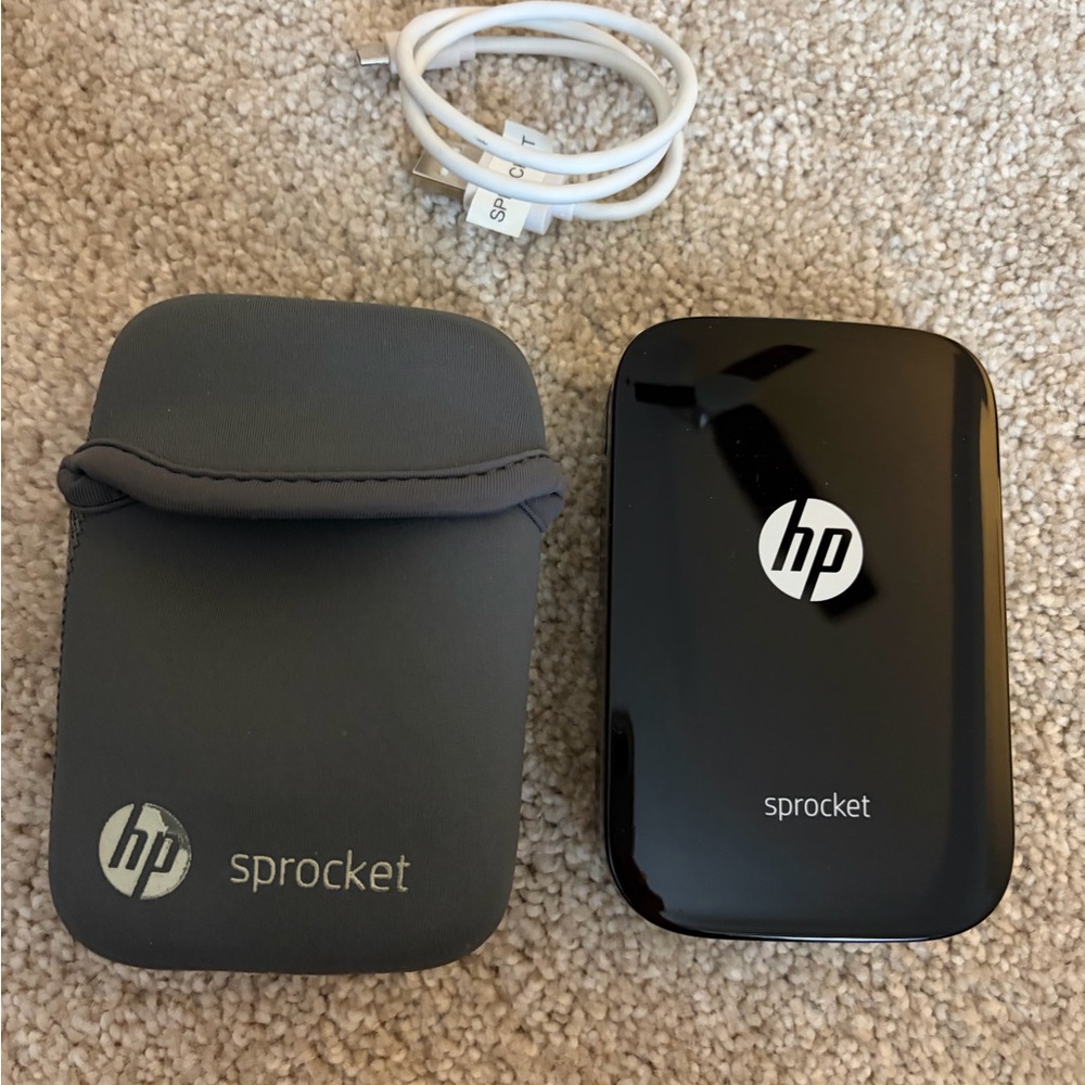 HP Sprocket Photo Printer with Black Finish